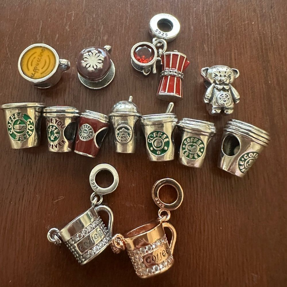 NWOT "Love" Coffee Silver 925 Pandora Fit Charm - Picture 12 of 12